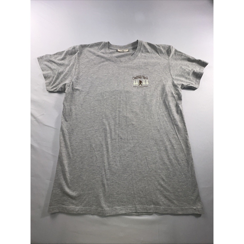 Simply Southern Outfitters Bigfoot Christmas Trees Sasquatch T Shirt Size Large